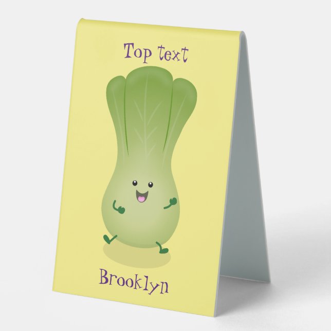 Plaque De Table dessin animé mignon de bok choy (Recto)