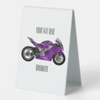 Dessin de moto de sport violet