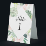 Plaque De Table DEVON Succulent de la verdure Numéro de tableau<br><div class="desc">La Collection Devon est un ensemble étonnant de motifs qui saisissent parfaitement la beauté de la nature dans ses délicats succulents d'aquarelle, feuillage et fleurs rousses. Les teintes douces et délicates du vert et du blush apportent une ambiance douce et romantique, tandis que les détails complexes des flancs d'eau et...</div>