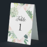 Plaque De Table DEVON Succulent de la verdure Numéro de tableau<br><div class="desc">La Collection Devon est un ensemble étonnant de motifs qui saisissent parfaitement la beauté de la nature dans ses délicats succulents d'aquarelle, feuillage et fleurs rousses. Les teintes douces et délicates du vert et du blush apportent une ambiance douce et romantique, tandis que les détails complexes des flancs d'eau et...</div>