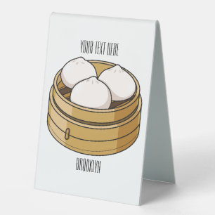 Plaque De Table Dim sum dessin animé