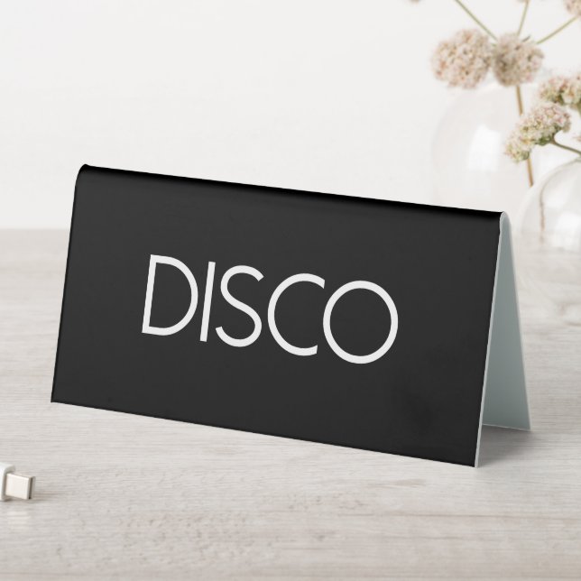 Plaque De Table DISCO Dancing (En SItu (Tableau))