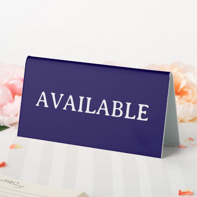 Plaque De Table DISPONIBLE | Présentoir de table en plastique 6" X (In SItu (Mariage))