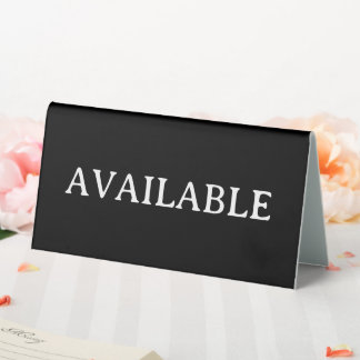 Plaque De Table DISPONIBLE | Présentoir de table en plastique 6" X