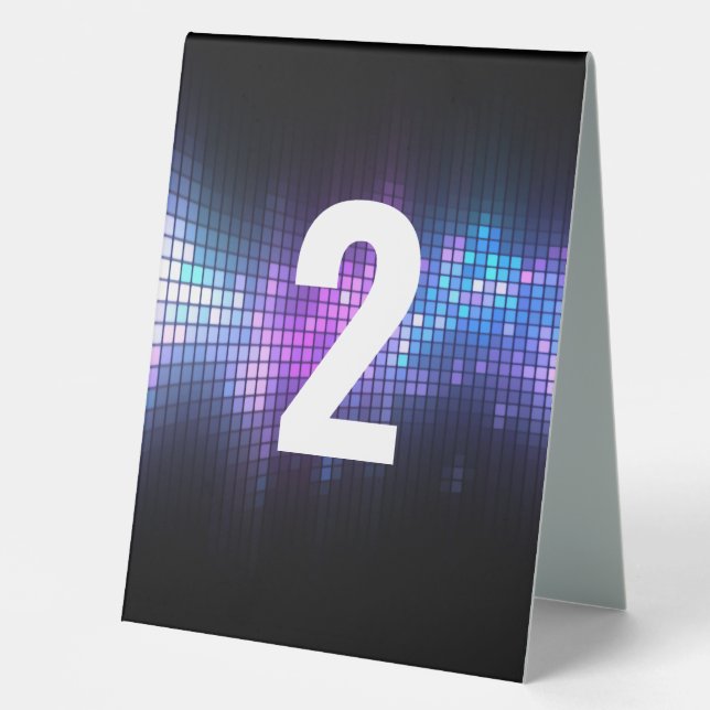 Plaque De Table DJ Techno Dance Party Bar Mitzvah Table Tente (Recto)