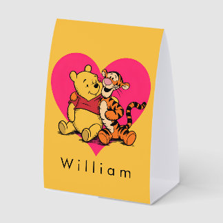 Plaque De Table Doux Winnie l'ourson et Tigger