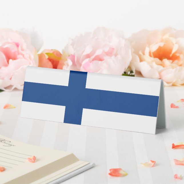 Plaque De Table Drapeau de Finlande (In SItu (Mariage))