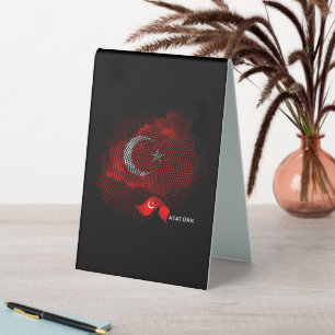 Plaque De Table Drapeau de la Turquie