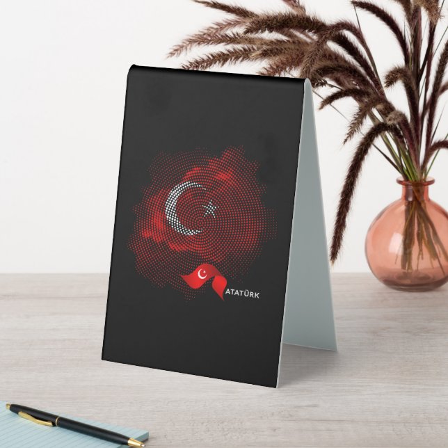 Plaque De Table Drapeau de la Turquie (En SItu (Tableau))