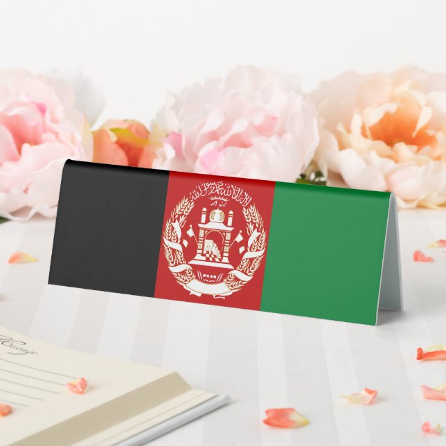 Plaque De Table Drapeau de l'Afghanistan (In SItu (Mariage))