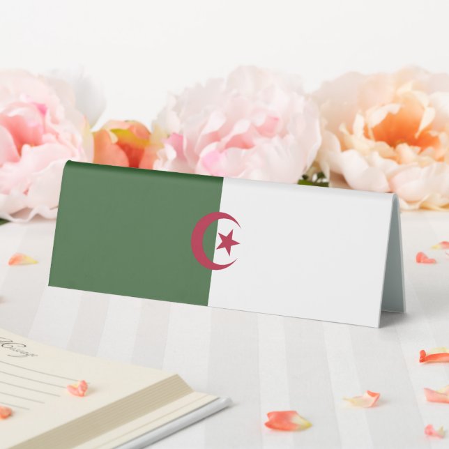 Plaque De Table Drapeau de l'Algérie (In SItu (Mariage))