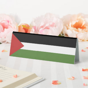 Plaque De Table Drapeau de Palestine