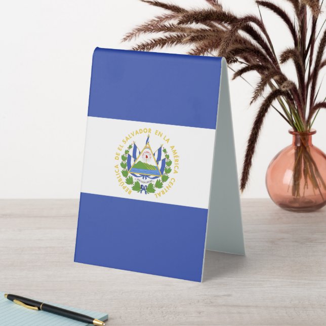 Plaque De Table Drapeau El Salvador (En SItu (Tableau))