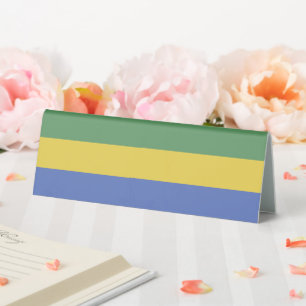 Plaque De Table Drapeau Gabon