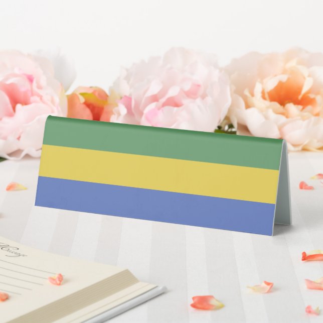 Plaque De Table Drapeau Gabon (In SItu (Mariage))