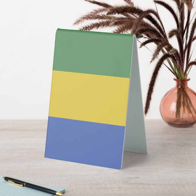 Plaque De Table Drapeau Gabon (En SItu (Tableau))