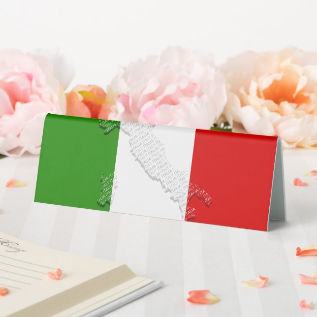 Plaque De Table Drapeau italien (In SItu (Mariage))