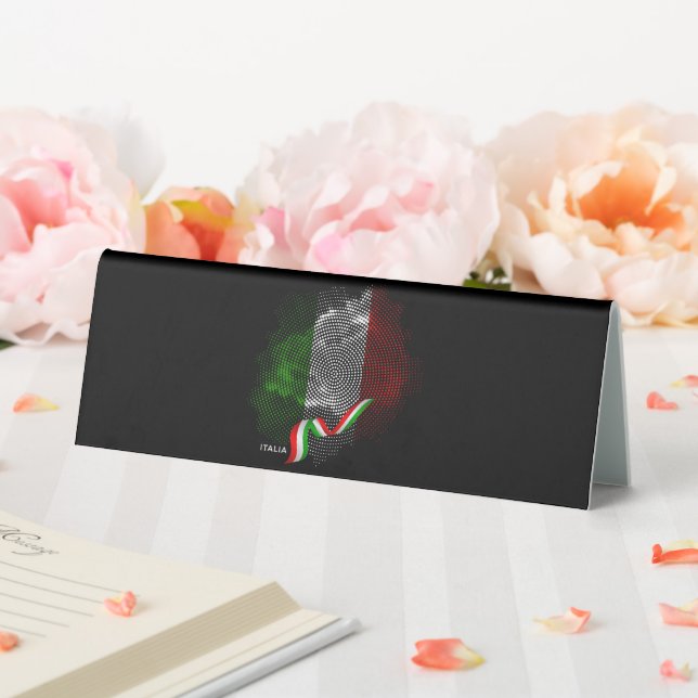 Plaque De Table Drapeau italien (In SItu (Mariage))