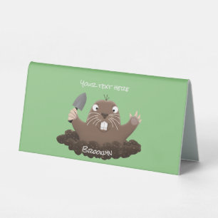 Plaque De Table Drôle gopher de poche creusant dessin dessin de de