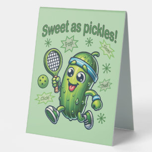 Plaque De Table Drôle mignon sucré comme chatons Pickleball