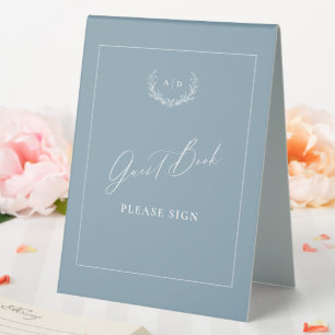 Plaque De Table Dusty Cottage Guest Book Mariage Table Tente Signa