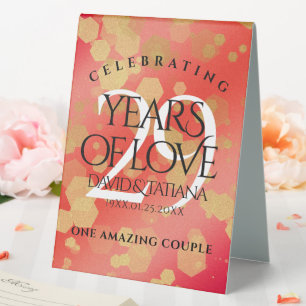 Plaque De Table Élégant 29e anniversaire du Mariage Garnet