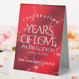 Plaque De Table Élégant 42e anniversaire du Mariage Jasper