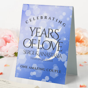 Plaque De Table Élégant 45e anniversaire de Mariage Sapphire