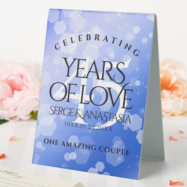 Plaque De Table Élégant 45e anniversaire de Mariage Sapphire (In SItu (Mariage))