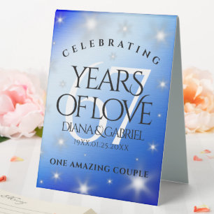 Plaque De Table Élégant 67e anniversaire Mariage de Star Sapphire