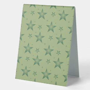 Plaque De Table Élégant et élégant Olive Stars sur Sage Green