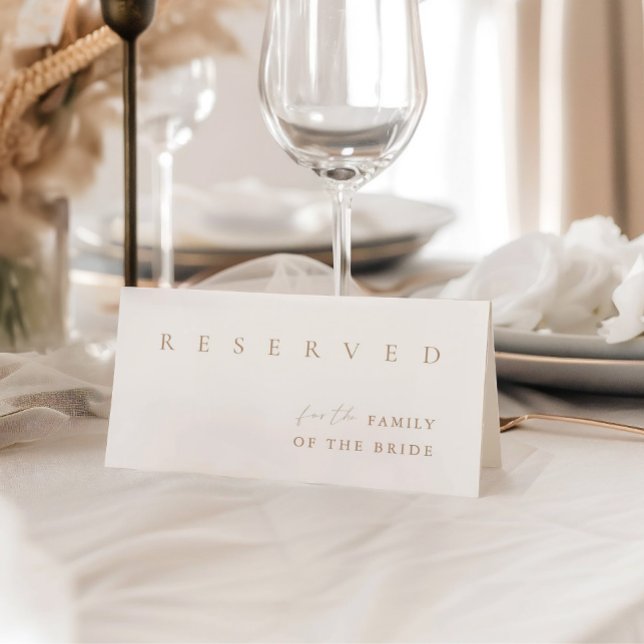 Plaque De Table Élégant Mariage moderne Réservé Table Tente (Elegant Modern Wedding Reserved Table Tent Sign)