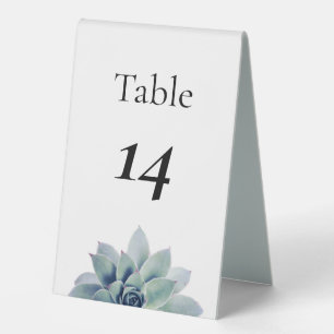 Plaque De Table Elégant Mariage Verdure Succulent