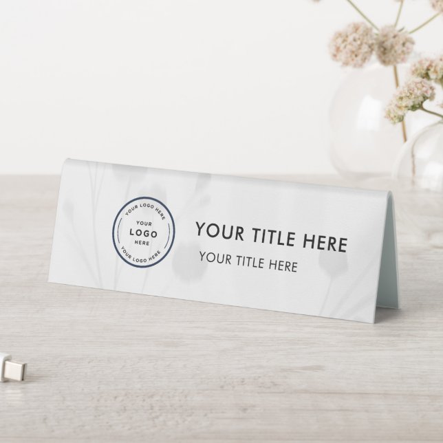 Plaque De Table Elegant modern small business  Logo Table Tent (En SItu (Tableau))