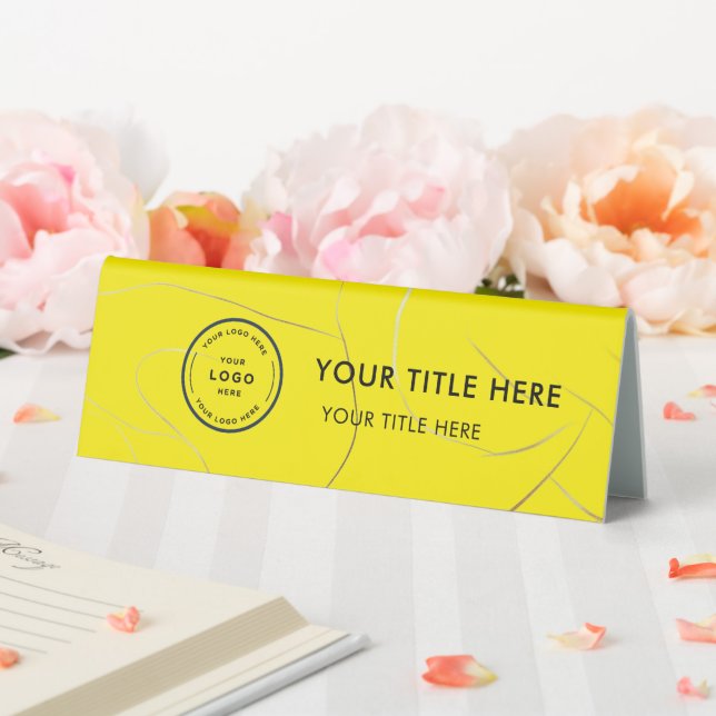 Plaque De Table Elegant Modern Small Business  Logo Table Tent  (In SItu (Mariage))