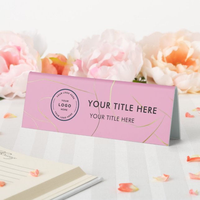 Plaque De Table Elegant Modern Small Business  Logo Table Tent  (In SItu (Mariage))