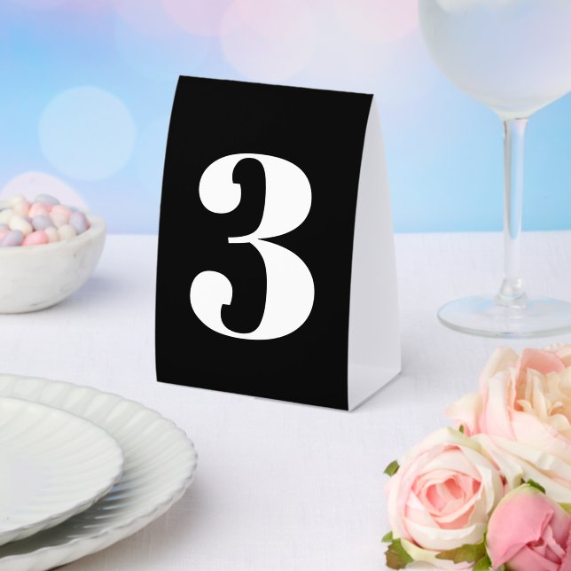 Plaque De Table Elegant number paper table tent sign for wedding (Insitu (mariage))