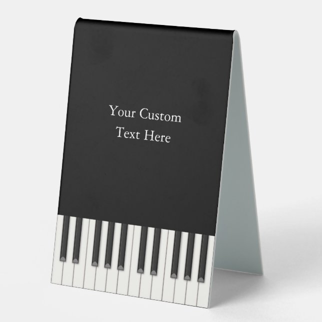 Plaque De Table Elegant Piano Keys Custom 4x6 Plastic Sign (Recto)