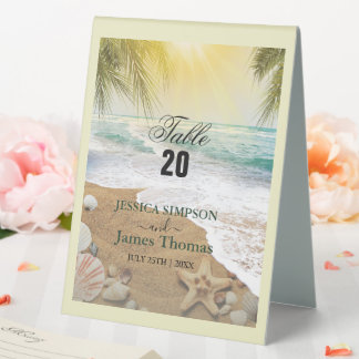 Plaque De Table Elégant Soleil Et Plage Blue Ocean