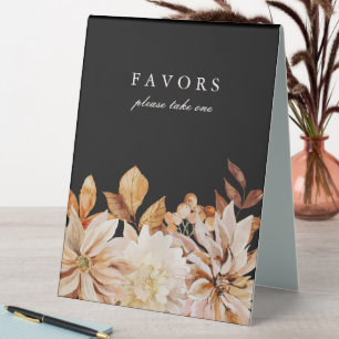 Plaque De Table Elégante aquarelle d'automne Floral Wedding Faveur