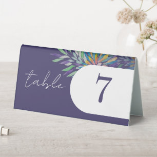 Plaque De Table Elégante Belle Aquarelle violette vert Boho