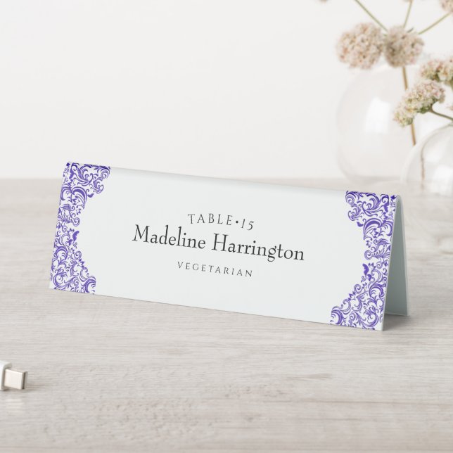 Plaque De Table Élégante carte Mariage violet (En SItu (Tableau))