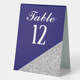 Plaque De Table Elégante parties scintillant moderne en argent sur