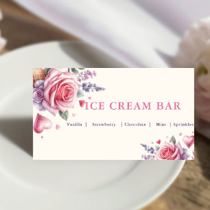 Plaque De Table Elle a récupéré la Fête des mariées de crème glacé