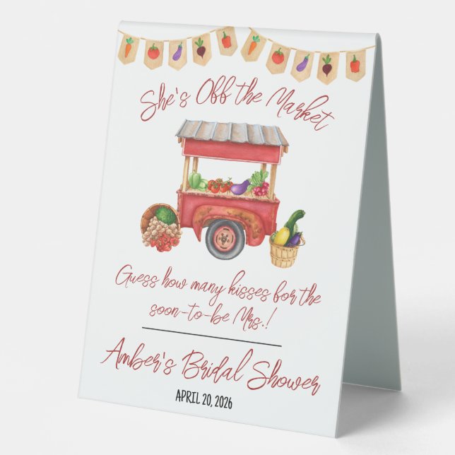 Plaque De Table Elle est hors du marché Jeu de devinette du nombre (Recto)