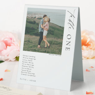 Plaque De Table Ellesmere Minimalist Mariage Numéro de la table ph