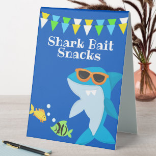 Plaque De Table Enfants requin bleu Fintastic Anniversaire