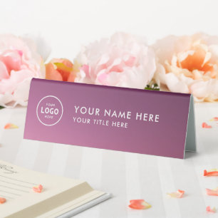 Plaque De Table Enseigne de bureau de logo d'entreprise tendance p