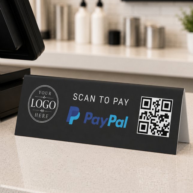Plaque De Table Enseigne de logo de paiement QR code pour paiement (Créateur téléchargé)
