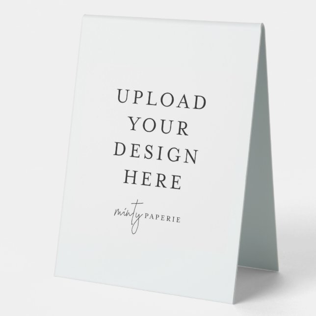 Plaque De Table Enseigne de présentoir de table en plastique de 6" (Recto)